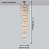 WOMO Long Cascading Alabaster Staircase Chandelier-WM2927 thumbnail