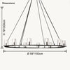 WOMO Candle Round Chandelier-WM2929 thumbnail