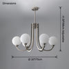 WOMO Glass Globe Arm Chandelier-WM2942 thumbnail