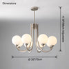 WOMO Glass Globe Arm Chandelier-WM2942 thumbnail