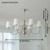WOMO Glass Shaded Arm Chandelier-WM2946 thumbnail
