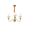 WOMO Gold Fabric Shaded Chandelier-WM2951 thumbnail