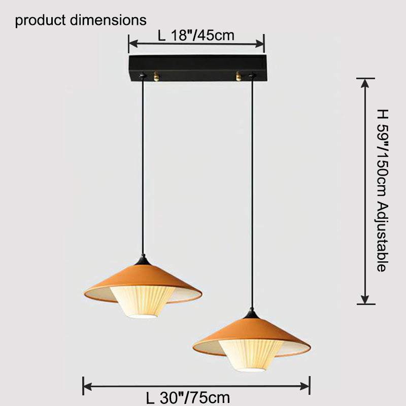 WOMO Leather Cone Pendant Light-WM2952