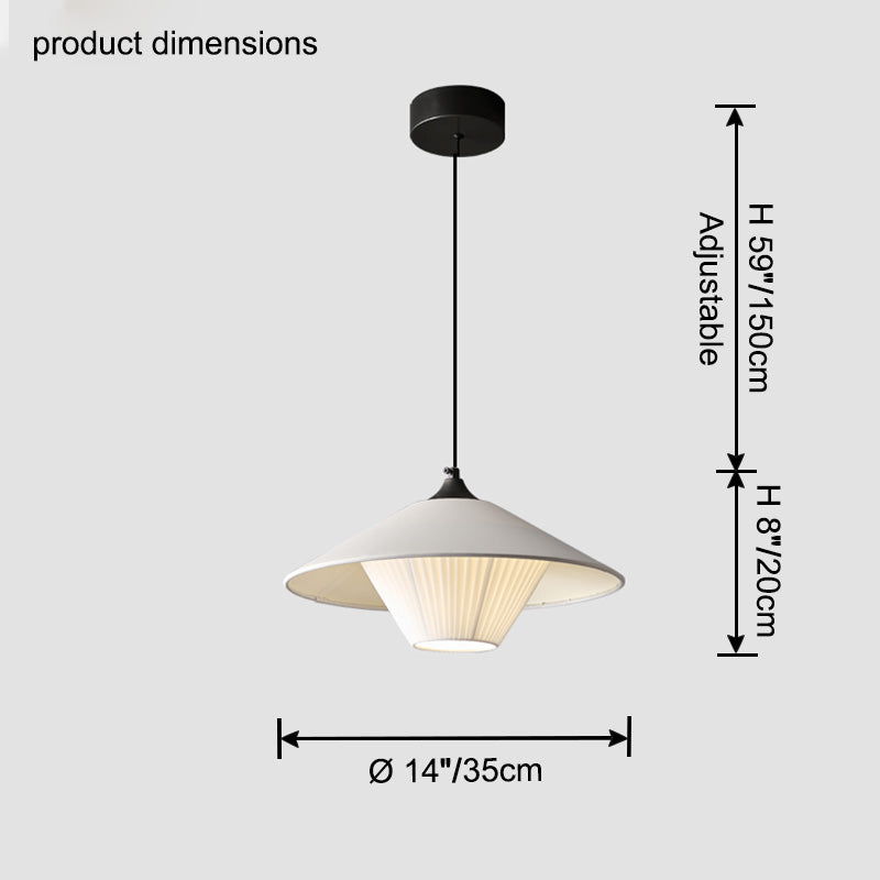 WOMO Leather Cone Pendant Light-WM2952