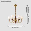 WOMO Fabric Shaded Chandelier-WM2954 thumbnail