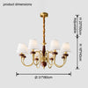 WOMO Fabric Shaded Chandelier-WM2954 thumbnail