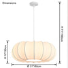 WOMO Pumpkin Silk Pendant Light-WM2968 thumbnail
