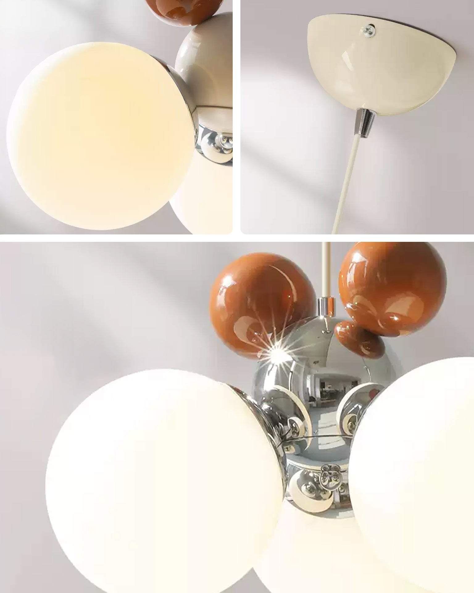 WOMO Glass Globe Pendant Light-WM2982
