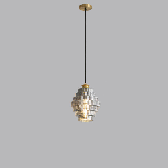 WOMO Drum Glass Pendant Light-WM2996