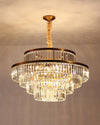 WOMO Tiered Gold Crystal Prism Chandelier-WM2653 thumbnail