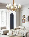 WOMO Gold Fabric Shaded Chandelier-WM2951 thumbnail
