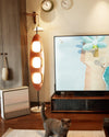 WOMO Modern Wood Oval Floor Lamp-WM7080 thumbnail
