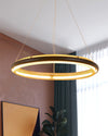 WOMO Black and Gold Ring LED Chandelier-WM2119a thumbnail