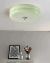 WOMO Round Cream Glass Flush Mount Ceiling Light-WM1132 thumbnail