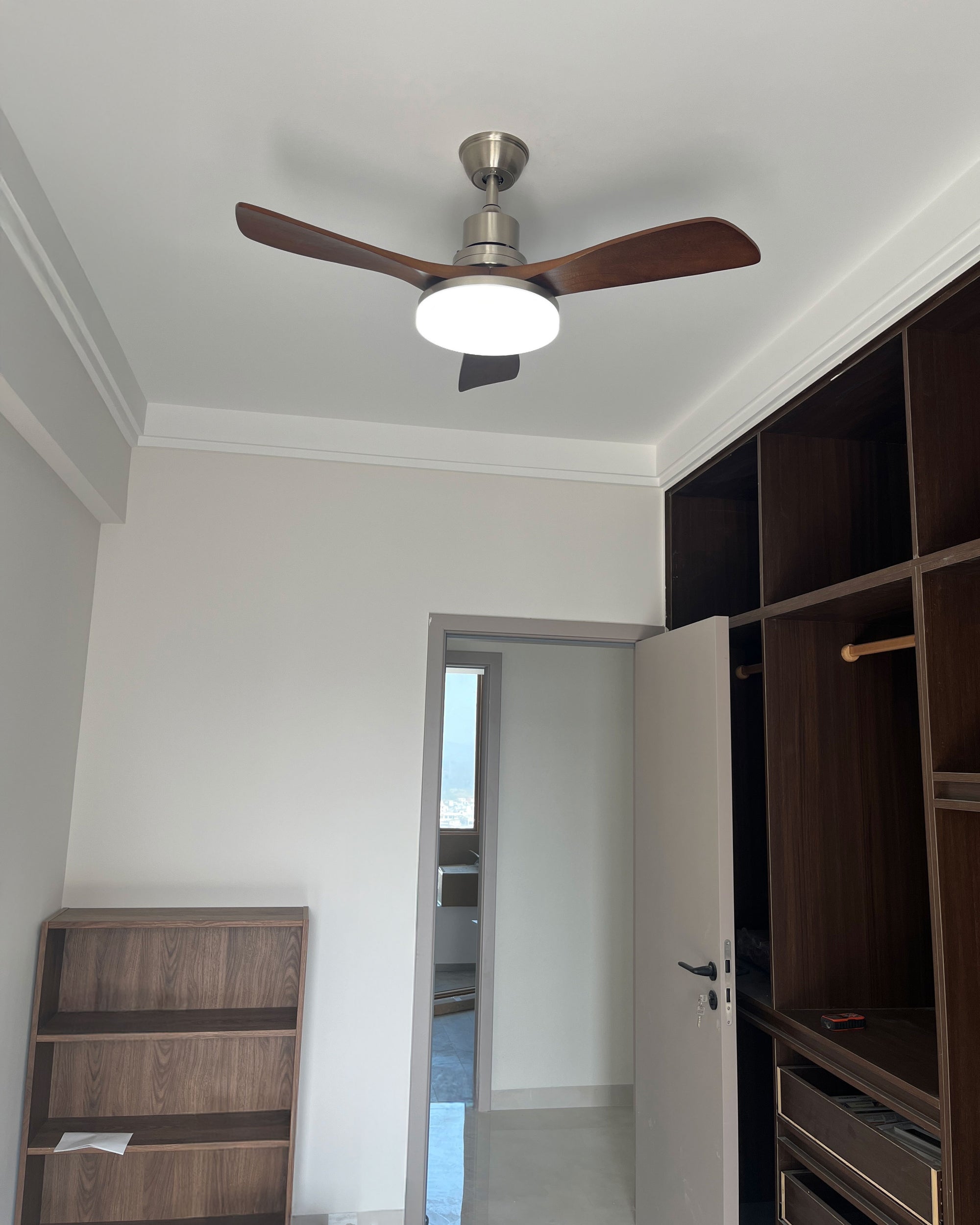 WOMO Mid Century Modern Ceiling Fan Lamp-WM5147
