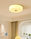 WOMO Round Cream Glass Flush Mount Ceiling Light-WM1132 thumbnail