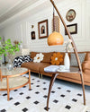 WOMO Hanging Wood Floor Lamp with Table-WM7130 thumbnail