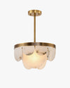WOMO Round Textured/Seeded Glass Chandelier-WM2741 thumbnail