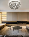 WOMO Bowl Fringe Flush Mount Ceiling Light-WM1137 thumbnail
