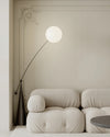 WOMO Glass Globe Cantilever Floor Lamp-WM7129 thumbnail