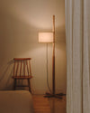 WOMO Wood Fabric Shaded Floor Lamp-WM7101 thumbnail