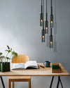 WOMO Cylinder Smoked Glass Chandelier-WM2771 thumbnail