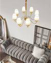 WOMO Gold Fabric Shaded Chandelier-WM2951 thumbnail