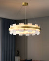 WOMO Gold Alabaster Round Chandelier-WM2394 thumbnail