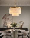 WOMO Tiered Round Alabaster Chandelier-WM2853 thumbnail