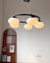 WOMO Fluted Glass Globe Round Chandelier-WM2767 thumbnail