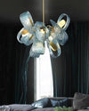 WOMO Peacock Blue Art Glass Chandelier-WM2213b thumbnail