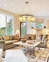 WOMO Frosted Glass Ball Round Chandelier-WM2791 thumbnail