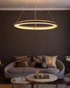 WOMO Black and Gold Ring LED Chandelier-WM2119a thumbnail