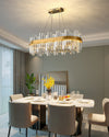 WOMO Gold Oval Crystal Chandelier-WM2566 thumbnail