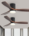 WOMO 3 Wood Blade Hugger Ceiling Fan Lamp-WM5116 thumbnail