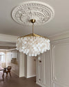 WOMO Tiered Capiz Round Chandelier-WM2346 thumbnail