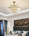 WOMO Tiered Gold Crystal Prism Chandelier-WM2653 thumbnail