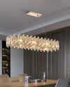 WOMO Gold Crystal Long Oval Chandelier-WM2403 thumbnail