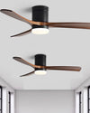 WOMO 3 Wood Blade Hugger Ceiling Fan Lamp-WM5116 thumbnail