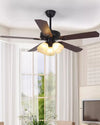 WOMO Vintage Glass Ceiling Fan Chandelier-WM5121 thumbnail