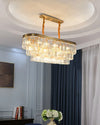 WOMO Tiered Oval Crystal Chandelier-WM2489 thumbnail
