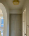 WOMO Round Cream Glass Flush Mount Ceiling Light-WM1132 thumbnail