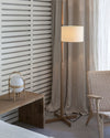 WOMO Wood Fabric Shaded Floor Lamp-WM7101 thumbnail