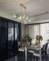 WOMO Peacock Blue Art Glass Linear Chandelier-WM2213c thumbnail