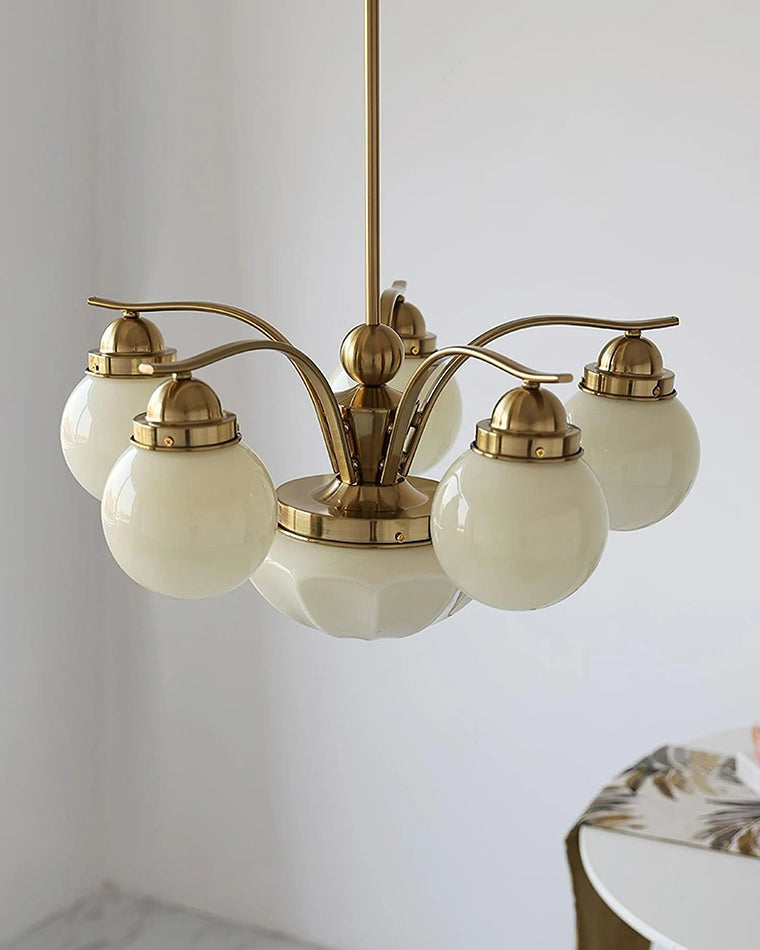 WOMO Coloured Glass Globe Arm Chandelier-WM2785