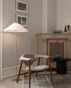 WOMO Rattan Fabric Cone Floor Lamp-WM7095 thumbnail