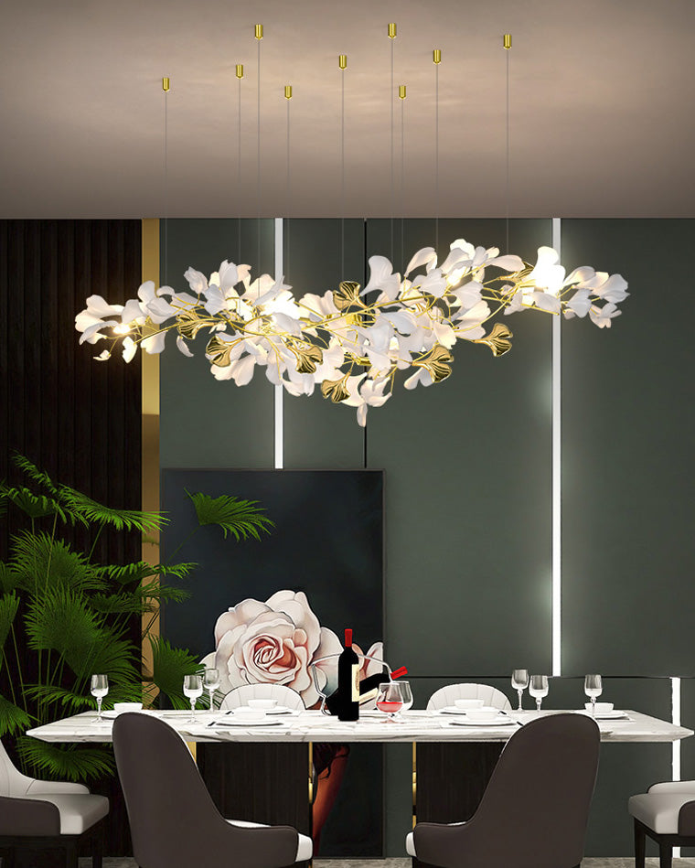 WOMO Gingko Long Linear Chandelier-WM2426