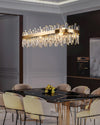WOMO Gold Long Oval Crystal Chandelier-WM2339b thumbnail