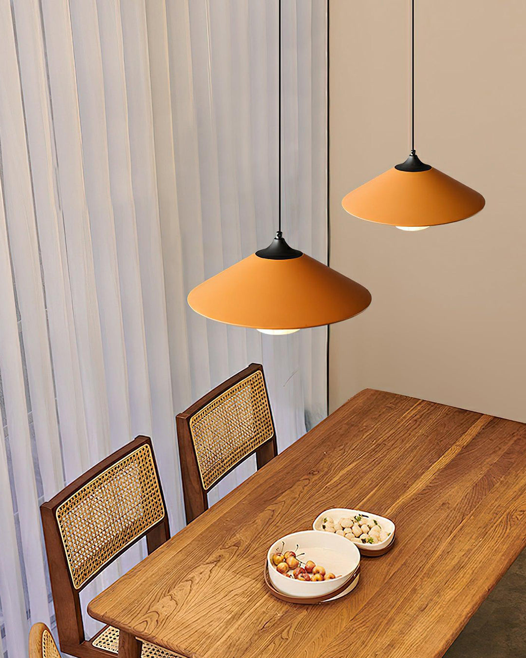 WOMO Leather Cone Pendant Light-WM2952