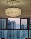 WOMO Tiered Capiz Round Chandelier-WM2346 thumbnail